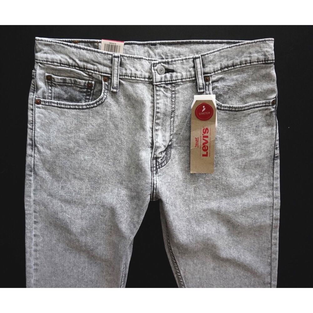Levi's Mens 512 Slim Taper Hunk Gray Acid Wash Stretch 288330176 Jeans 29 x 32